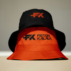 fk bucket hats (black & orange)